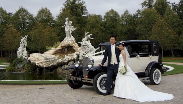 Badsworth wedding car at Cliveden Nr Maidenhead