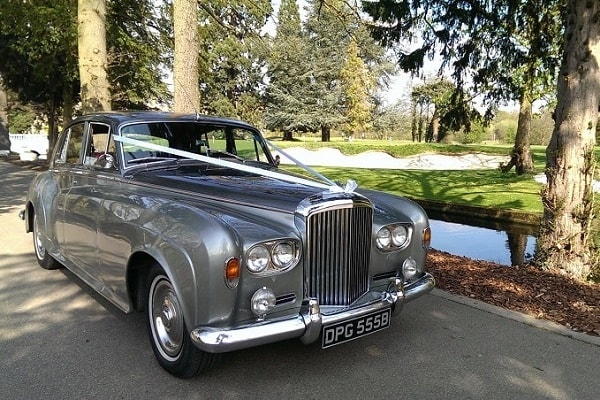 Our classic Bentley S3 wedding car with tudor grey over shell silver coachwork