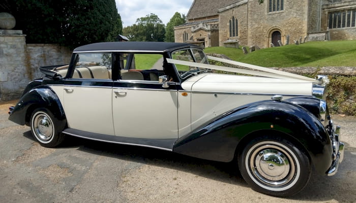 Royale Windsor wedding car at the church