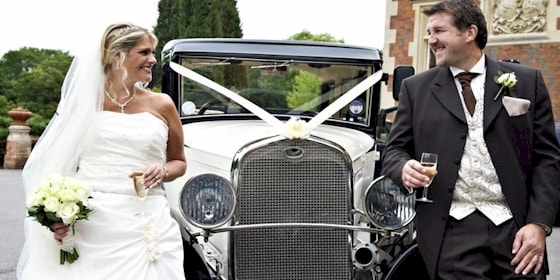 Bramwith Wedding Limousine With Bride And Groom