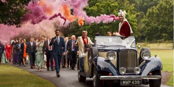 Jaguar Drophead At Aisan Wedding