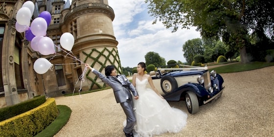 Jaguar Drophead At Waddesdon Manor In Buckinghamshire